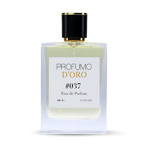 Profumo D’oro #037 – moderner Herrenflakon, Hauptansicht des sportlich-dynamischen Eau de Parfum